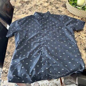 Men's Short Sleeve Button Down Shirt - Molokai Surf Co - Large